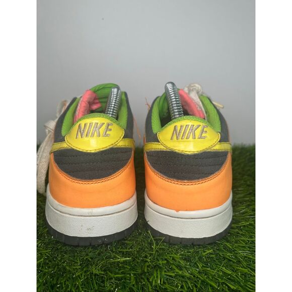 Nike Dunk Low 310569-071 Neon Multicolor Pink Green Orange Sneakers Size 7Y/Wome - Picture 4 of 11